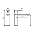 2021 Neues Design Wasserzeichen Tapware Deck montiertes Messing Wasserhähne Mixer Glear Hebelbeckenmischer mit zwei Duftkapseln